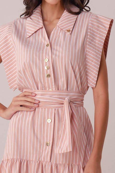 vestido marrom midi no algodao listrado natany tata martello 5