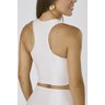 top de acedamia fitness feminino na cor off white alta compressao poiamida com bojo epulari 8