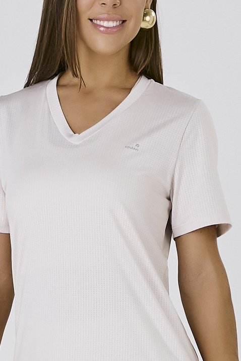 camiseta tapa bumbum moda fitness feminina na cor off white em poliamida epulari 5