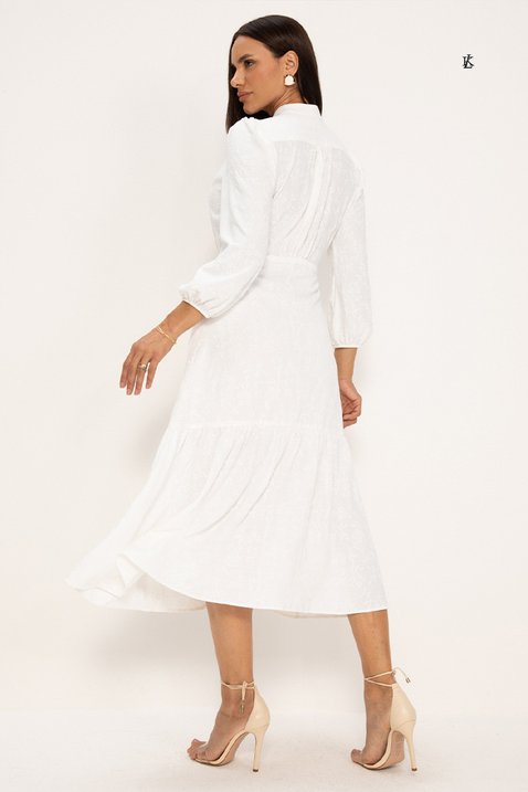 vestido chemise midi com flores emborrachadas off white suzana lekazis 1