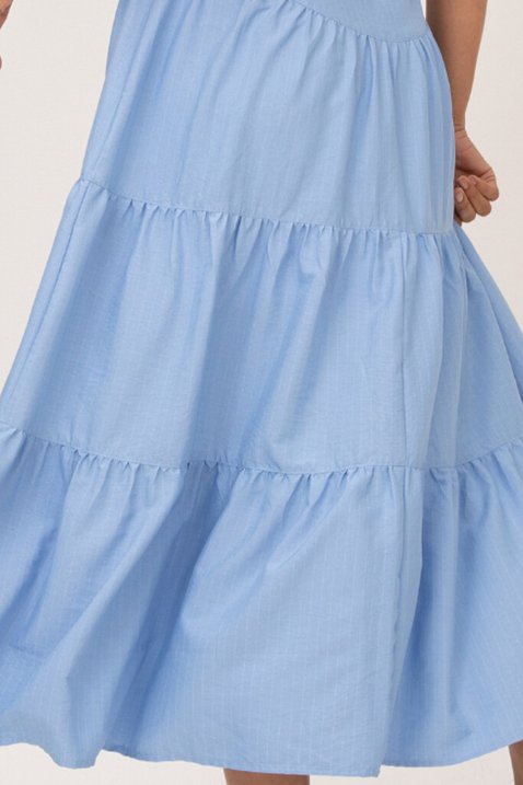 vestido maxi midi risca de giz azul sirlene lekazis 1