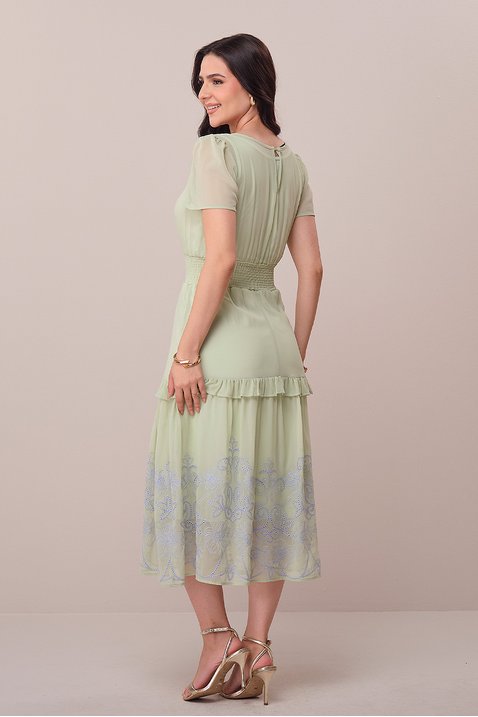 vestido verde midi no crepe fluido camili tata martello 5