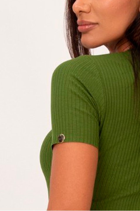 vestido verde musgo canelado classico monize lekazis 1