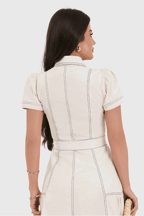 vestido cru curto chemise sarja color via tolentino 1