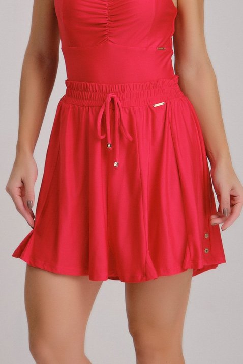short saia vermelho moda praia modesta em poliamida epulari 4