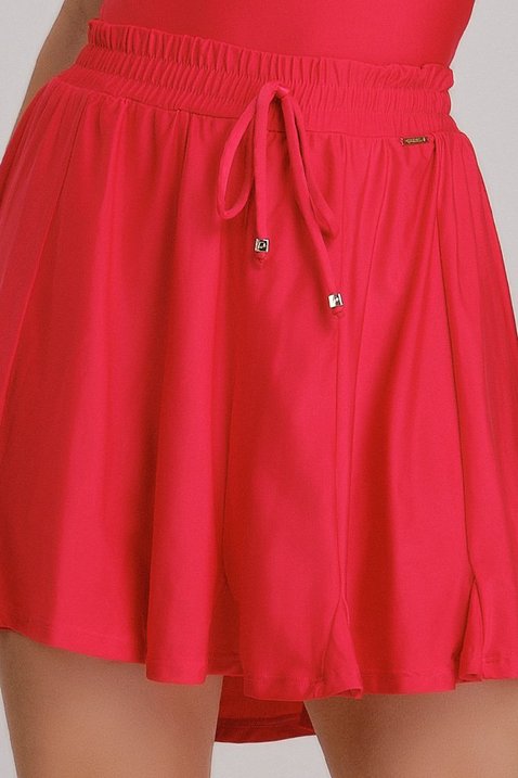 short saia vermelho moda praia modesta em poliamida epulari 5