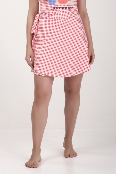 short saia estampa vichy moda praia modesta epulari 3