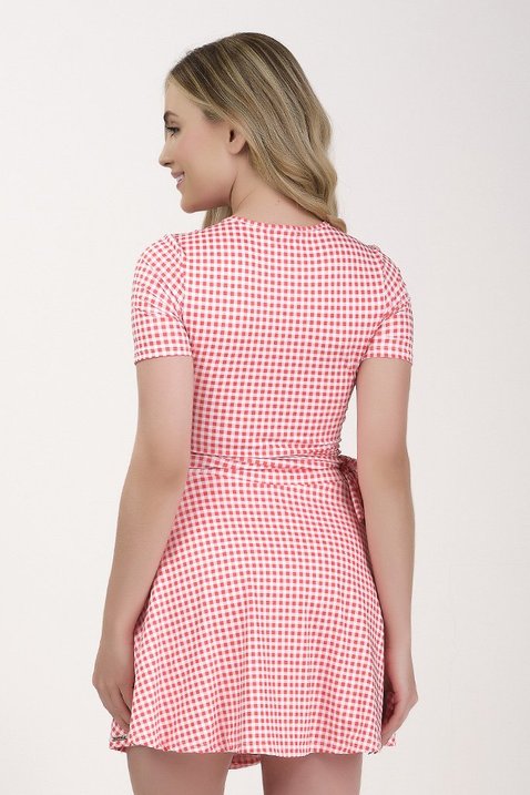 short saia estampa vichy moda praia modesta epulari 1