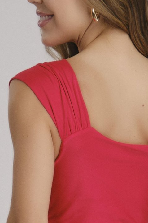 maio feminino na cor vermelho em poliamida com bojo removivel epulari 1