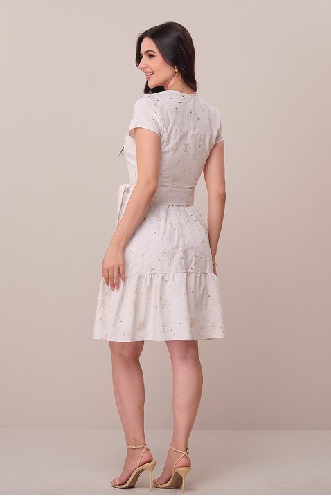 vestido bege curto no algodao bordado e listrado tamara tata martello 2