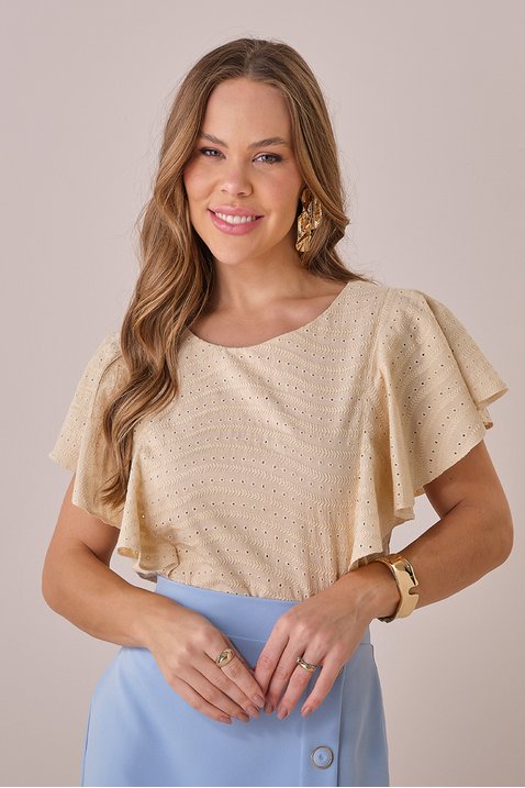 blusa bege curta na laise bordada carmen tata martello 4