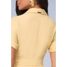 vestido amarelo midi gode alfaiataria de viscose com faixa titanium jeans 4