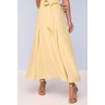 vestido amarelo midi gode alfaiataria de viscose com faixa titanium jeans 7