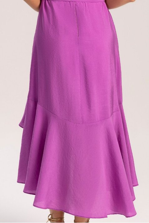 vestido evase alfaiataria de viscose roxo com faixa para amarracao laura rosa 1