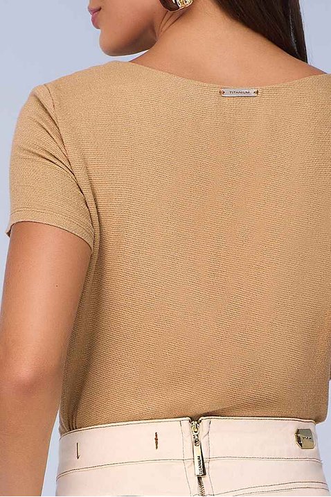 blusa marrom de viscolinho titanium jeans 6