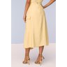 saia amarela evase alfaiataria de viscose assimetrica titanium jeans 1