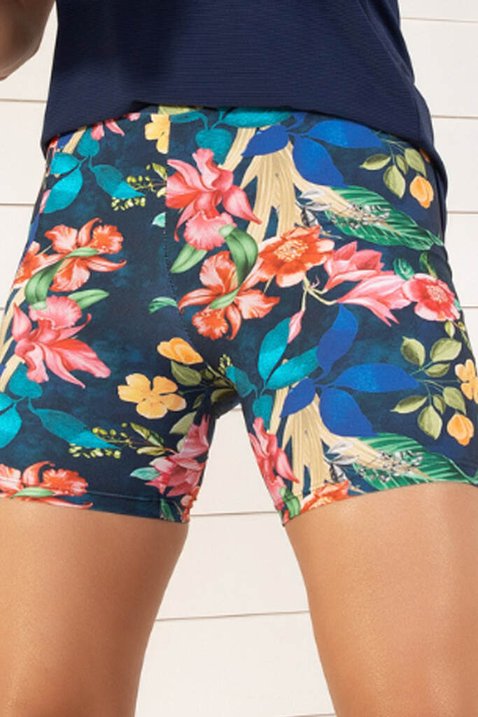 shorts com bolso lateral marinho floral nassau lekazis 5