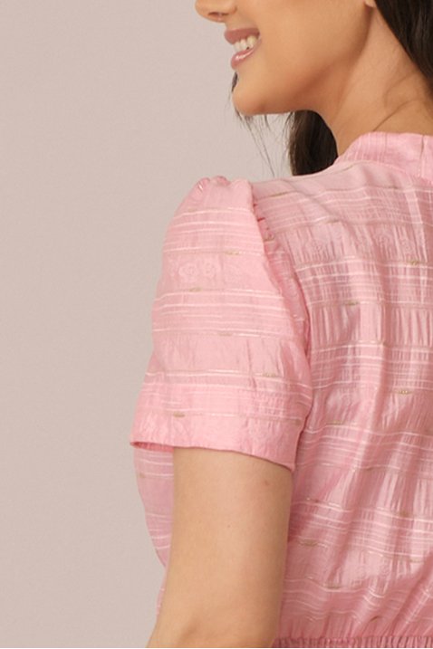 vestido rosa maxi midi na viscose com brilho lurex marieva tata martello 1