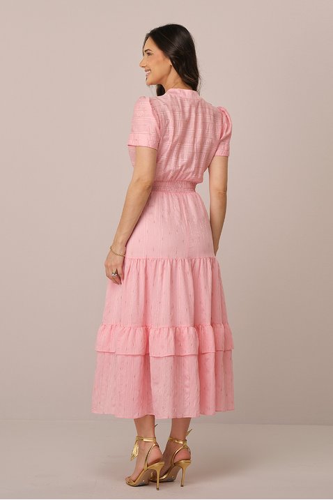 vestido rosa maxi midi na viscose com brilho lurex marieva tata martello 3