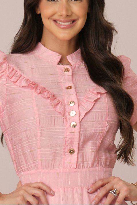 vestido rosa maxi midi na viscose com brilho lurex marieva tata martello 8