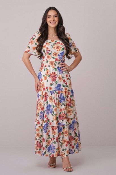 Vestido Midi Estampado Daniely Tata Martello