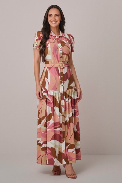 Vestido Max Midi Estampado Fabiola Tata Martello